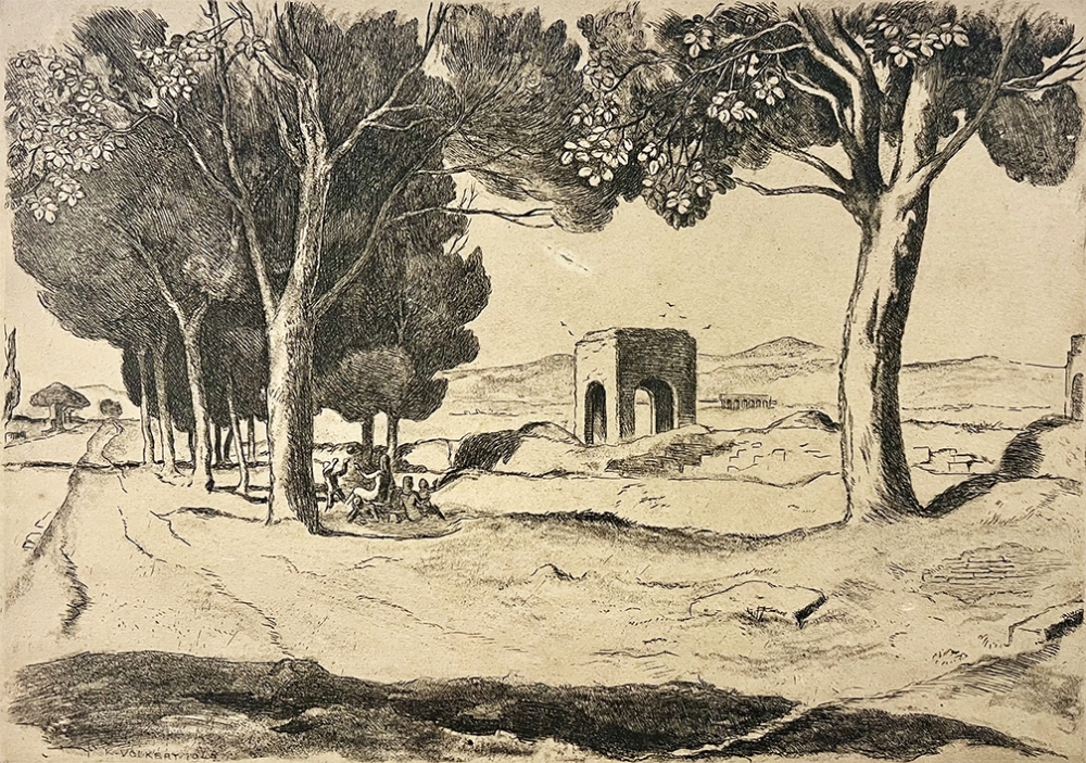 Konrad Volkert, On the Via Apia