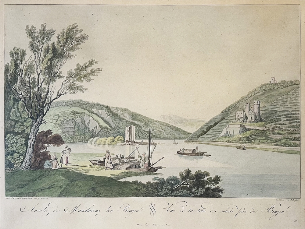 Johann Ziegler, View of the Mouse Tower near Bingen