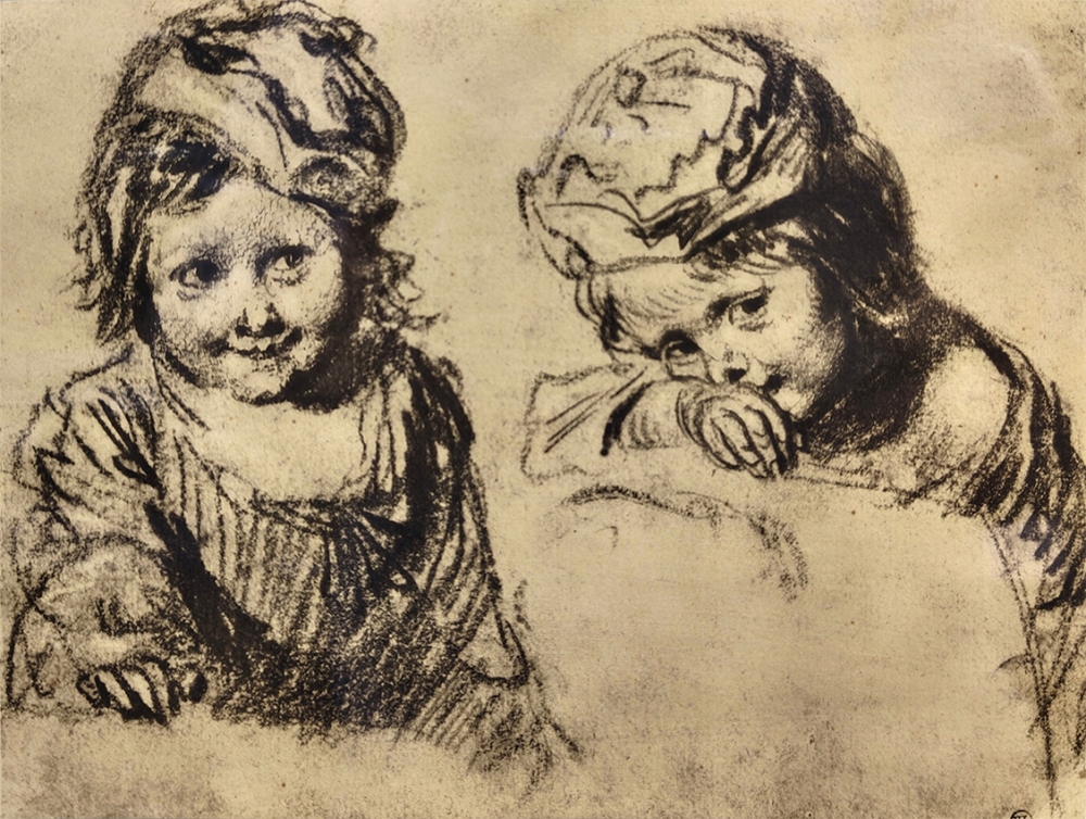 Unbekannter Künstler, Konvolut von drei Kohlezeichnungen