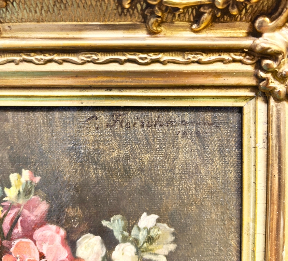 Carl Fleischmann, Floral Still Life with Cherries