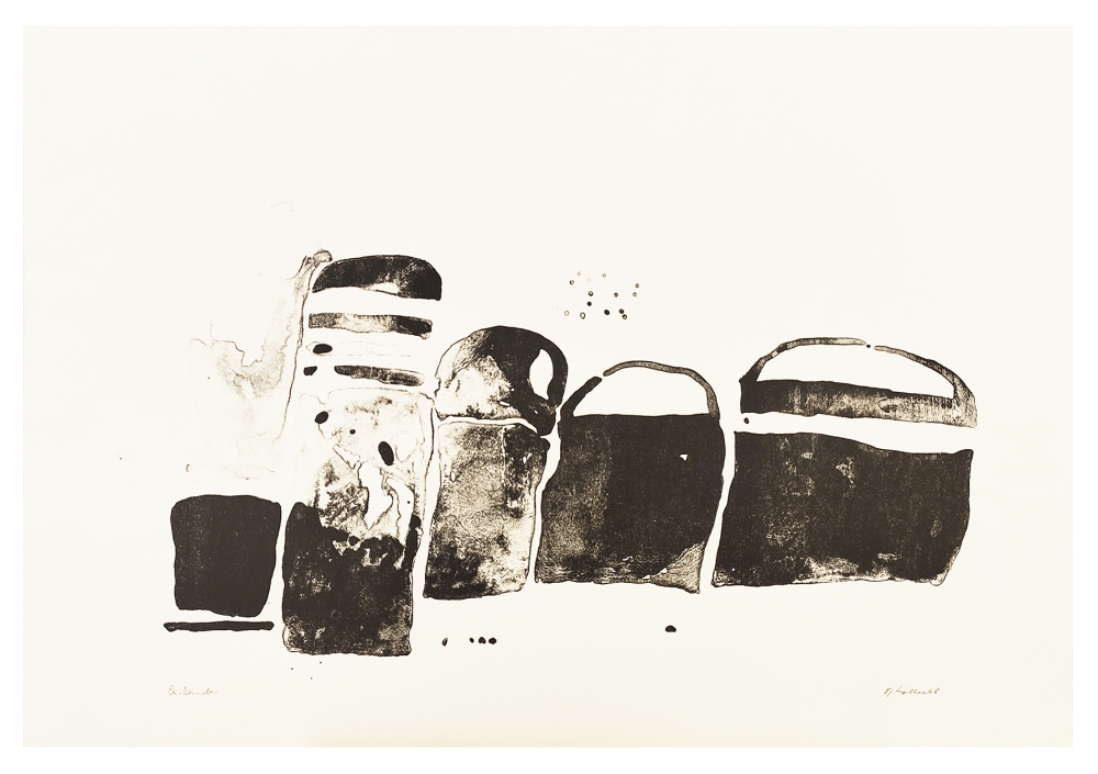 Oskar Koller, Abstract black shapes