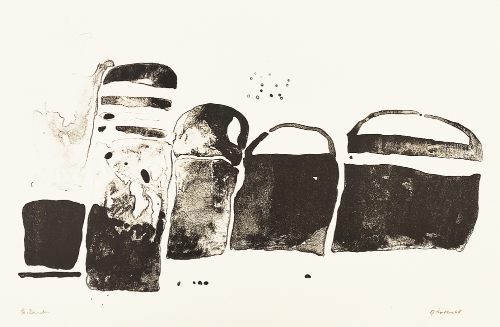 Oskar Koller, Abstract black shapes