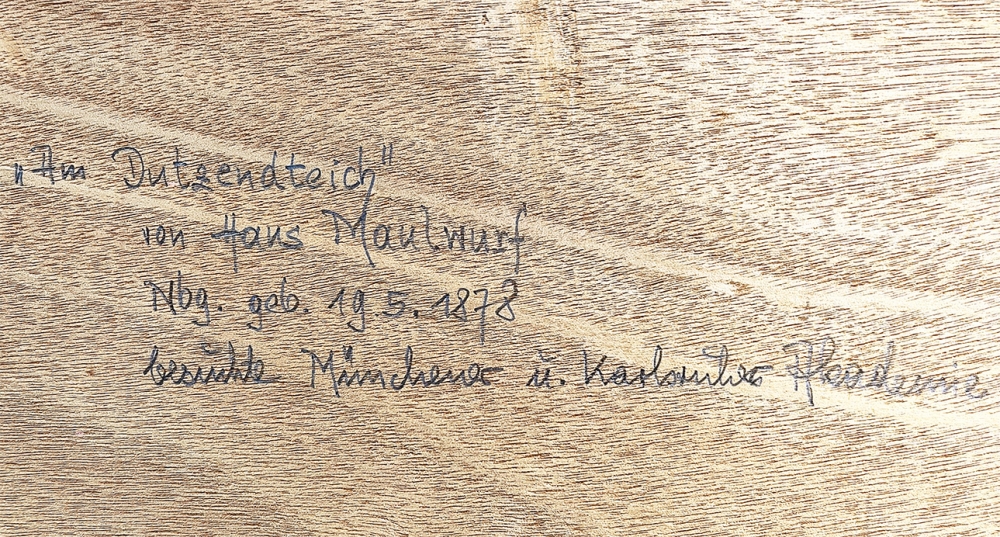 Hans Maulwurf, At Dutzendteich in Nuremberg