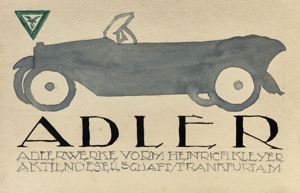 Karl Seubert, Zwei Automobil Zeichnungen