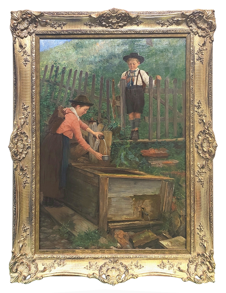 William Hemsley, Zwei Kinder beim Wasserholen