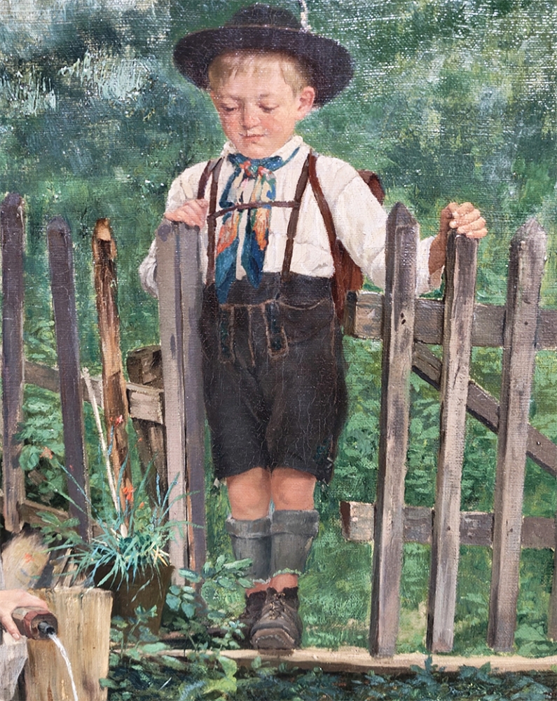William Hemsley, Zwei Kinder beim Wasserholen