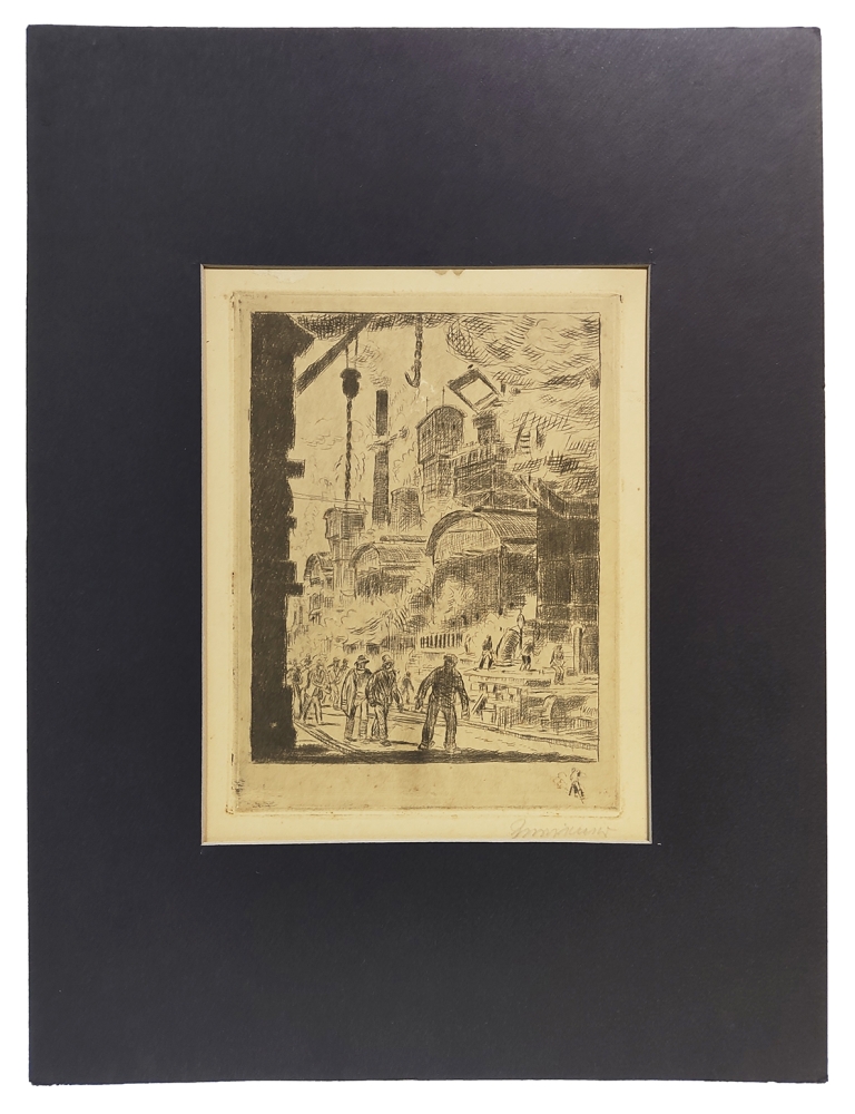 Blast Furnaces, Etching Print