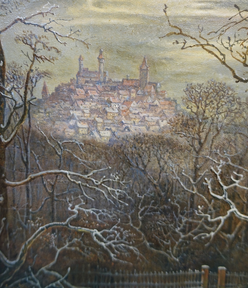 Gottfried Schuler, Winterpartie mit Blick auf Nürnberg von Süden