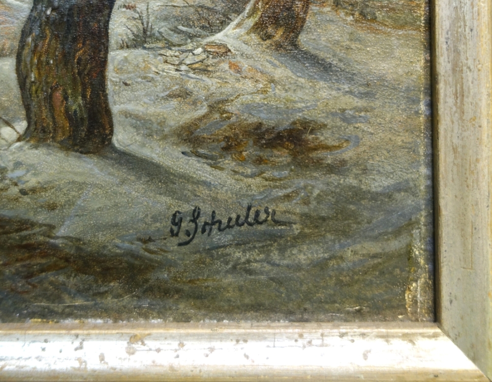 Gottfried Schuler, Winterpartie mit Blick auf Nürnberg von Süden