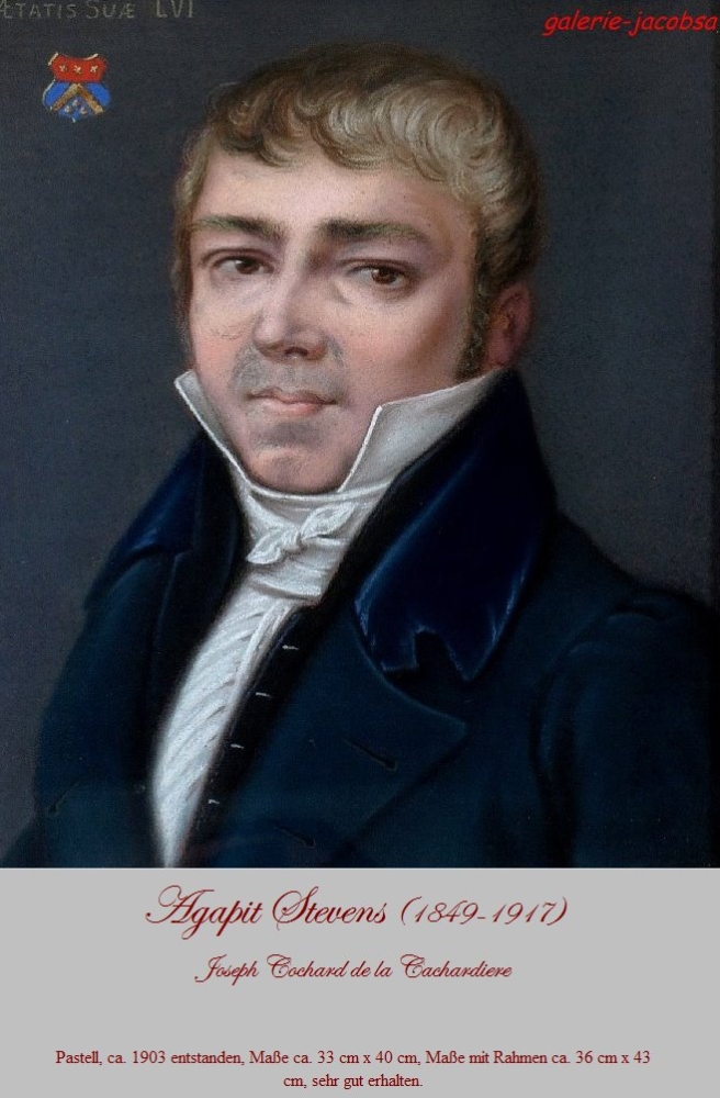 Stevens, Agapit (1849-1917), Portrait: Joseph Chochart de la Chochardiere, Pastell