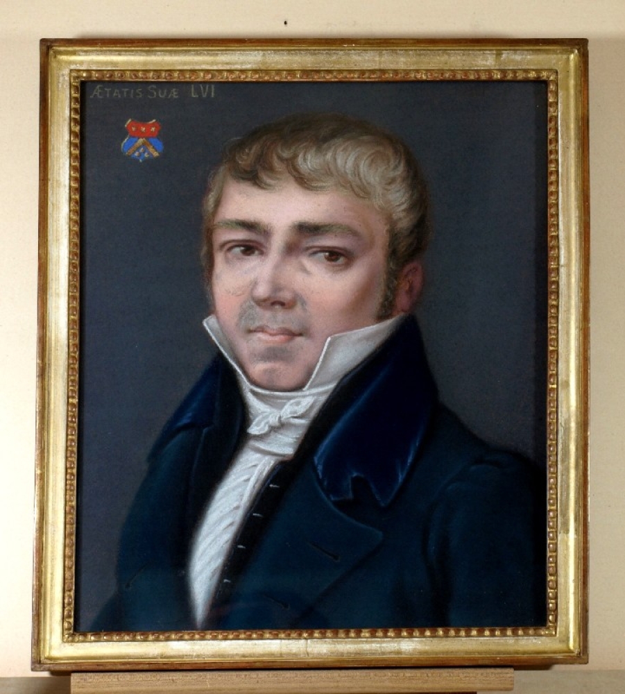 Stevens, Agapit (1849-1917), Portrait: Joseph Chochart de la Chochardiere, Pastell