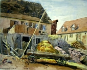 Peter Bina, Farmstead with Cowshed in Burghaslach