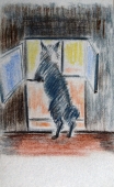 Gudrun Kunstmann, Hund am Fenster