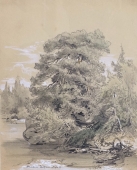 Albert Emil Kirchner, River Landscape by Schäftlarn