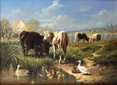 Horst Maria Einöder, Kühe am Weiher