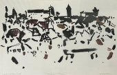 Oskar Koller, Burg mit Häuser