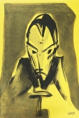 Tugomir Huberger, Abstract yellow portrait