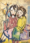 Lotte Wolf-Koch, Zwei sitzende Mädchen