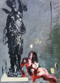 Becker Roland, The Statue and the Reclining Lady