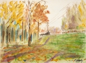 Emil Scheidig, Herbst am Bahndamm 1934