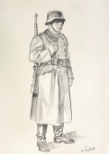 Karl Seubert, Stehender Soldat