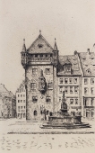 Eduard Schotte, Nürnberg, Tugendbrunnen mit Nassauer Haus