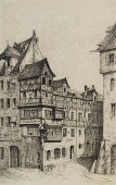 Eduard Schotte, Gläserner Himmel an der Ecke Bindergasse Nürnberg