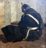 Andreas Bach, Erschöpfter Soldat - 1. Weltkrieg