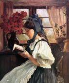 Monogrammist M.E.H., Mädchen in Tracht