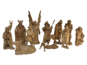 Wooden nativity figures