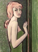 Ludwig Schäfer-Grohe, Woman in a Green Dress