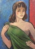 Ludwig Schäfer-Grohe, Woman in a Green Gown