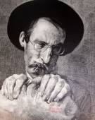 Johannes Grützke, Selbstportrait mit Brotlaib