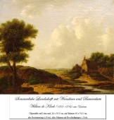 Willem de Klerk, Sommerliche Landschaft mit Wanderer und Bauernkate